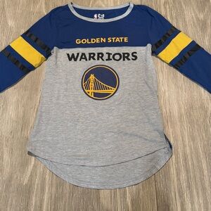 Golden State Warriors Blue and Gray Long Sleeve Shirt